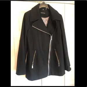 Brand New Calvin Klein Asymmetrical Peacoat